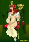 lonelysatyr queen queen_ozma_(wizard_of_oz) see-through_clothes staff the_wizard_of_oz throne throne_room wizard_of_oz