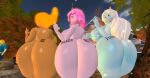  3d alizora animated flame_princess ice_queen no_sound princess_bubblegum tagme webm 