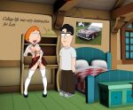  breasts erect_nipples family_guy lois_griffin miniskirt shaved_pussy stockings thighs 
