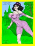  2004 armpit babe big_breasts black_hair breasts disney forest hair julius_zimmerman_(artist) julius_zimmerman_color legs nude princess_snow_white pussy see_through smile snow_white_and_the_seven_dwarfs stomach 