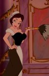 1girl beauty_and_the_beast big_breasts breasts disney dress fifi_(beauty_and_the_beast) maid smile solo 