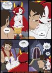 1boy 1girl breasts brown_eyes brown_hair comic couple hekapoo marco_diaz marco_vs_the_forces_of_time nipples orange_eyes page_4 red_hair star_vs_the_forces_of_evil vercomicsporno