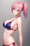 1girl alluring big_breasts bikini cleavage dead_or_alive honoka honoka_(doa) pink_hair tecmo zengai