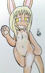 1girl anthro female_only hollow long_ears made_in_abyss monster_girl nanachi nude nude_female pussy rdk reddragonkan small_breasts