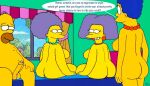  black_red_gold_brown_for_marion homer_simpson marge_simpson patty_bouvier selma_bouvier tagme 