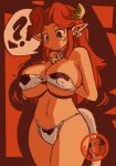 big_breasts bikini breasts cow_bell cow_ears cow_girl cow_horns cow_print cow_tail cowbell female horns huge_breasts luigi64 malon redhead solo tail the_legend_of_zelda