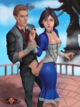 1girl age_difference arcincub ass before_sex bioshock bioshock_infinite blue_eyes booker_dewitt breasts brown_hair captured corset daughter disability elizabeth_(bioshock_infinite) erection forced incest male neck_ring penis petting thick_thighs unbuttoned video_game_character video_game_franchise