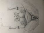 1girl 1girl basement bbw bdsm big_breasts bondage chains crying drawing forced huge_breasts mammal mom pencil plump puffy_pussy rape red_panda sketch slave thick_thighs wide_hips