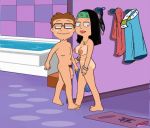  american_dad bathroom brother_and_sister funny gif guido_l hayley_smith nude pov steve_smith walking water 