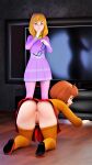  anus ass bottomless daphne_blake miniskirt no_panties scooby-doo shaved_pussy standing thighs velma_dinkley 