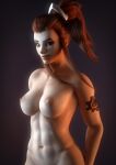  1girl 1girl 1girl 3d abs areola breasts brigitte_(overwatch) female_only high_resolution looking_at_viewer nipples nude overwatch tattoo very_high_resolution vgerotica 