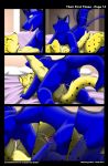  blue_fur comic furry kitsuneyoukai saliva_string straight their_first_times vaginal yellow_fur 