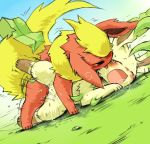  fang flareon furry grass incest leafeon licking monster nintendo no_humans nude outdoors outside pokemon pussy_juice rape sex sweat tears 