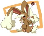  animal_ears ass blush breasts bunny_ears embarrassed furry looking_back lopunny pokemon pokemon_(species) pokemon_furry ribbon sweatdrop tail translated ukanmuri 