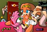 amy_rose anal_beads anthro blue_eyes breasts brown_eyes cheese_the_chao cream_the_rabbit erect_nipples furry gloves green_eyes hair heart licking long_hair milf neoeclipse_(artist) nipples nude oral orange_hair pink_hair sega sex_toy short_hair smile sonic_(series) tikal_the_echidna tongue toys vanilla_the_rabbit