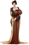 asian asian_female black_hair gigantic_ass gigantic_breasts hmilk hourglass_figure kimono milf sexy