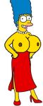 big_breasts breasts edit hair huge_breasts marge_simpson milf the_simpsons white_background whoa_look_at_those_magumbos yellow_skin
