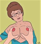  breasts caressing_breasts erect_nipples glasses king_of_the_hill no_bra peggy_hill topless 