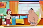  breasts erect_nipples family_guy glasses hat meg_griffin no_bra peter_griffin 