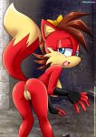  1girl anthro anus archie_comics ass back bbmbbf bent_over big_breasts blue_eyes breasts brown_hair female fiona_fox hair looking looking_at_viewer mobius_unleashed nude palcomix pussy sega smile solo sonic_(series) sonic_the_hedgehog_(series) 