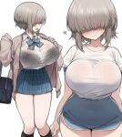  1girl big_breasts fanart nago_purin uzaki-chan_wa_asobitai! uzaki_yanagi 