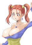 1girl accidental_exposure big_breasts breasts brown_eyes cleavage clothed_female corset dragon_quest dragon_quest_viii female female_focus female_only huge_breasts human jessica_albert jessica_albert_(dragon_quest) long_hair minpei_ichigo nipples nipples_visible_through_clothing pigtails red_eyes red_hair see-through solo_female solo_focus sorceress square_enix teen twin_tails video_game_character video_game_franchise
