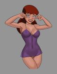 1girl barbara_gordon batgirl batman_(series) blue_eyes breasts comic_book_character double_v double_v_over_eyes female_focus female_only high_res lingerie medium_breasts patreon patreon_paid patreon_reward red_hair sunsetriders7 superheroine tagme teen v v_over_eye v_over_eyes