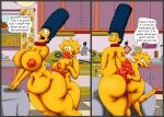 belly big_ass big_breasts bynshy chubby fisting lisa_simpson marge_simpson mother_&amp;_daughter plump prolapse the_simpsons