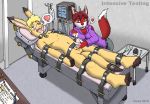 1girl anthro bdsm bed bondage bound canine caroo caroo_(character) cum duo feathers forced fox furry hospital kangaroo male male/female mammal marsupial masturbation orgasm penis sex_toy testicles tickle_fetish tickling tickling_penis tongue tongue_out vibrator