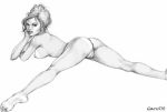  art drawings monochrome nude white_background 