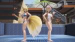  2girls bathing_suit bikini fox multiple_girls touhou 