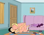  ass bonnie_swanson breasts chris_griffin erect_nipples family_guy kissing legs_up thighs 
