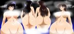  2girls ass big_ass big_breasts breasts higurashi_kagome inuyasha kagome_higurashi mr123goku123 multiple_girls nipples nude sango spa 
