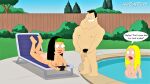american_dad ass_up breasts cheating_husband dialogue father_and_daughter francine_smith gp375 hayley_smith imminent_incest incest nude_female nude_male penis pool presenting_penis stan_smith straight sunbathing swimming tan_line wet wet_hair