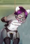  1boy canine chris_(teckly) crop edit furry gay girly milkcrown penis purple_hair solo 