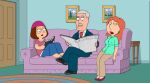  carter_pewterschmidt couch disinterested family_guy flashing funny gif guido_l lois_griffin meg_griffin newspaper reading sleeping 