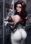  1girl 1girl abs absurd_res big_breasts bioware black_hair blue_eyes breasts female_focus female_only high_res high_resolution luminyu mass_effect mature mature_female miranda_lawson solo_female solo_focus video_game_character video_game_franchise 