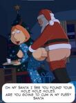  bottomless bottomless_female christmas family_guy lois_griffin lowres santa_claus vaginal 