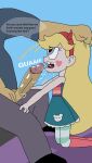 1girl blonde_hair blue_eyes cum_in_mouth horns monster penis star_butterfly star_vs_the_forces_of_evil