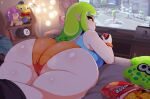  1girl androjuniarto ass bbw big_breasts breasts bubble_ass bubble_butt chubby female female_only huge_ass huge_breasts inkling large_ass large_breasts looking_at_viewer looking_back nintendo original_character overweight panties sexy sexy_ass sexy_body sexy_breasts smelly_ass solo splatoon thick_thighs underwear wide_hips 