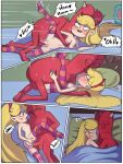 1girl blonde_hair blue_eyes breasts comic couple cum_in_pussy kissing monster nipples penis_in_pussy pussy sleeping star_butterfly star_vs_the_forces_of_evil two-headed_monster_(svtfoe) vaginal