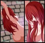  ass breasts convenient_censoring erza_scarlet fairy_tail hair large_breasts long_hair nude red_hair 