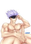 completely_nude_male jujutsu_kaisen male male_only nude nude_male satoru_gojo yaoi yaoi