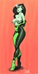  bodysuit breasts breasts_out_of_clothes erect_nipples kim_possible shego thighs 