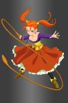  big_breasts breasts cleavage corset dragon_quest dragon_quest_viii jessica_albert red_eyes red_hair solo strapless_dress weapon whip 
