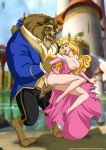  ass babe bbmbbf beauty_and_the_beast blonde_hair breasts castle crossover crown disney dress hair legs lipstick palcomix penis princess_aurora pussy sleeping_beauty the_beast torn_clothes 