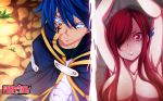  blue_hair breasts erza_scarlet fairy_tail hair hair_over_one_eye jellal_fernandes large_breasts nude red_hair 