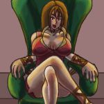 animated big_breasts breast_expansion breasts crossed_legs erect erect_nipples female_only gbs giant_breasts giantb00bzsupremacy gif goddess hair huge_breasts luis_ochoa original original_character queen_rachel sitting solo solo_female superheroine supreme_goddess throne