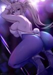  1girl 1girl 1girl 2022 ahoge armpits arms_up artoria_pendragon artoria_pendragon_(swimsuit_ruler) ass backless_outfit big_ass big_breasts blonde_hair breasts bunny_ears bunny_girl bunny_pose bunny_tail bunnysuit clothed_female fate/grand_order fate_(series) female_focus female_only green_eyes high_heels high_res high_res huge_ass huge_breasts long_hair patreon patreon_paid patreon_reward queasy_s solo_female solo_focus squatting stripper_pole tagme thick_thighs thighs tights video_game_character video_game_franchise 