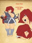  barefoot big_breasts dwarf hourglass_figure large_ass ninja-8004 orange_eyes original_character ponytail red_hair scar sexy sexy_ass sexy_body sexy_breasts 